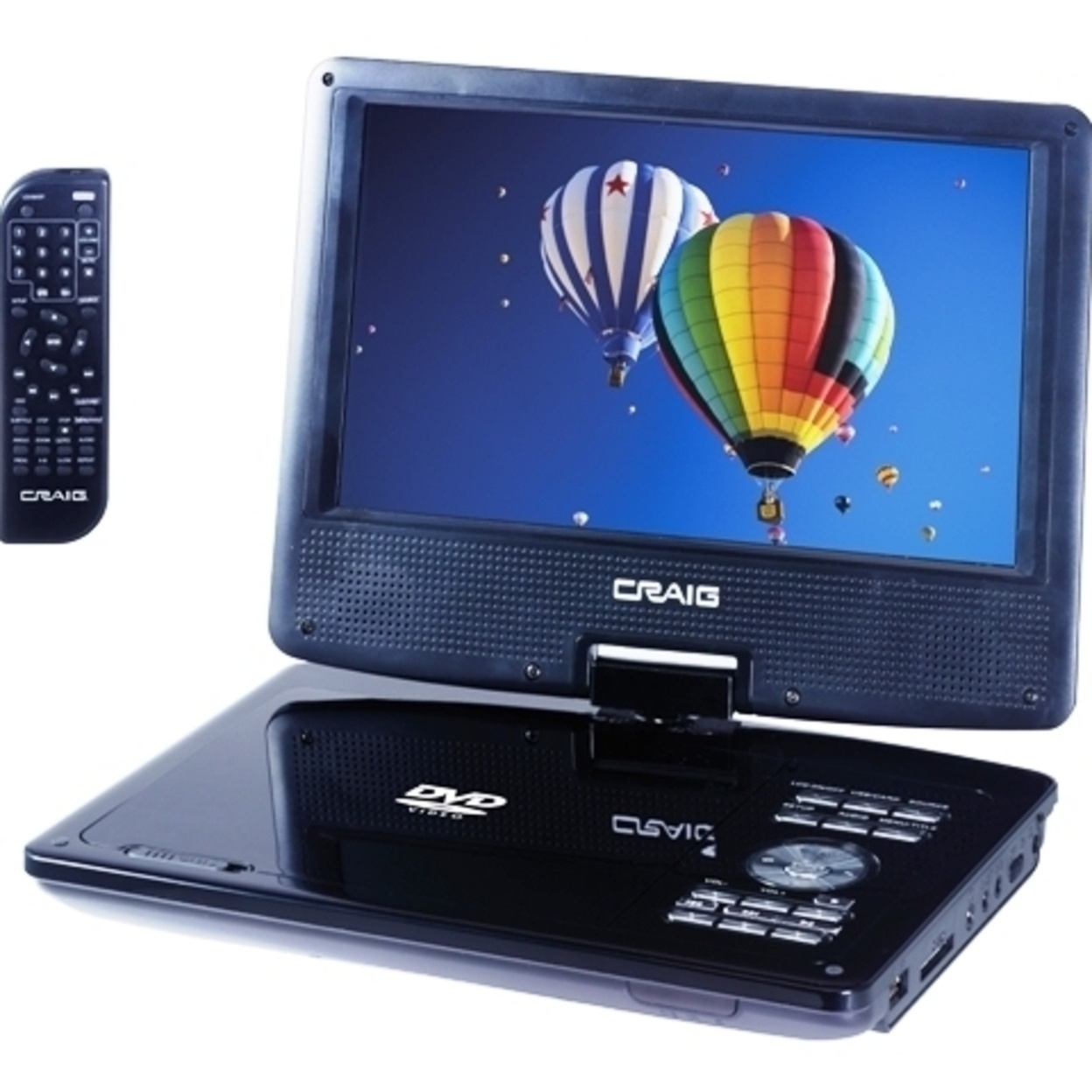 Craig CTFT713 9 Inch TFT Swivel Screen Portable DVD/CD Player with Remote Control