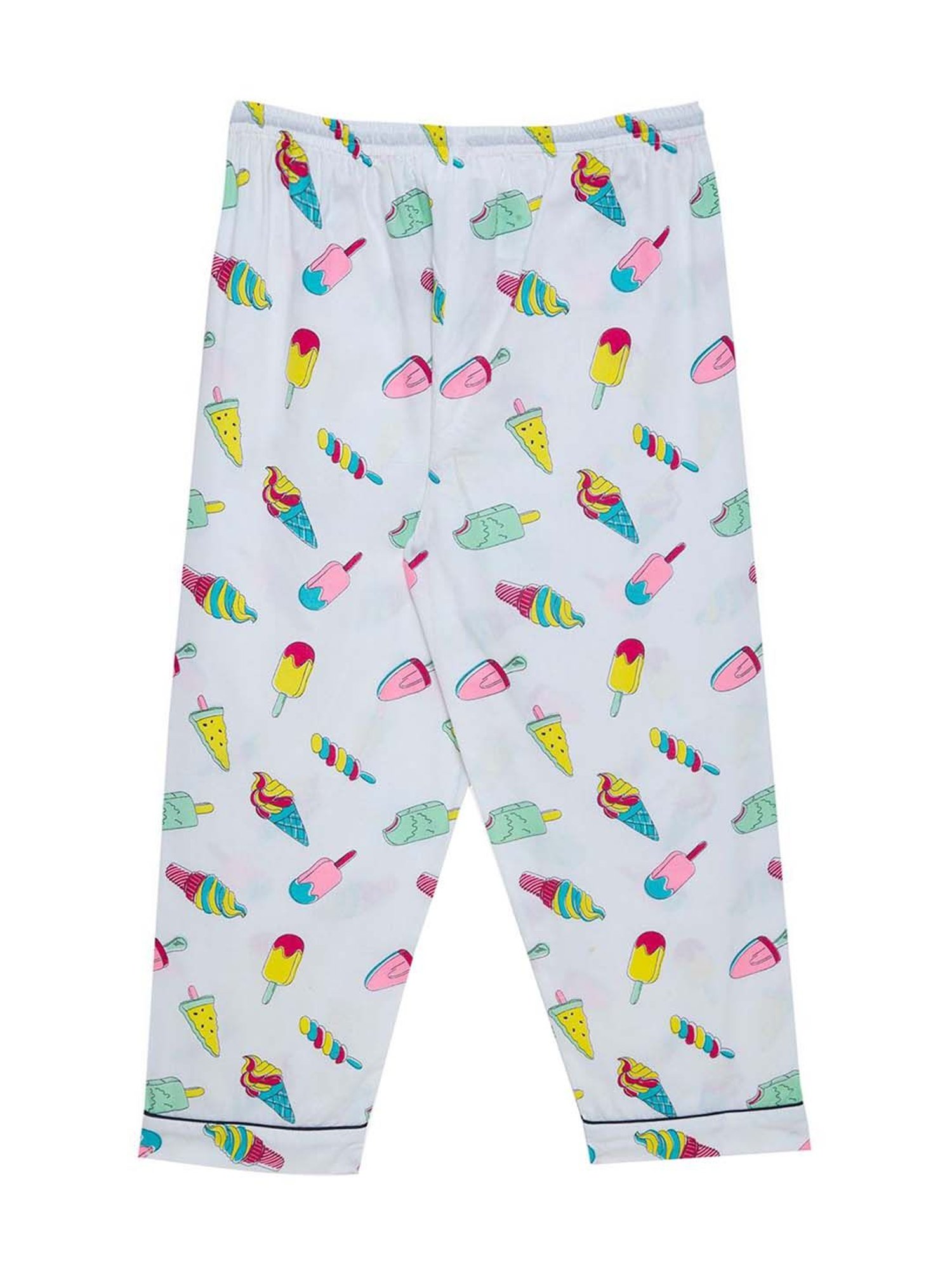 Fluffalump Boys Multicolor Cotton Printed Nightwear Top & Pants Set