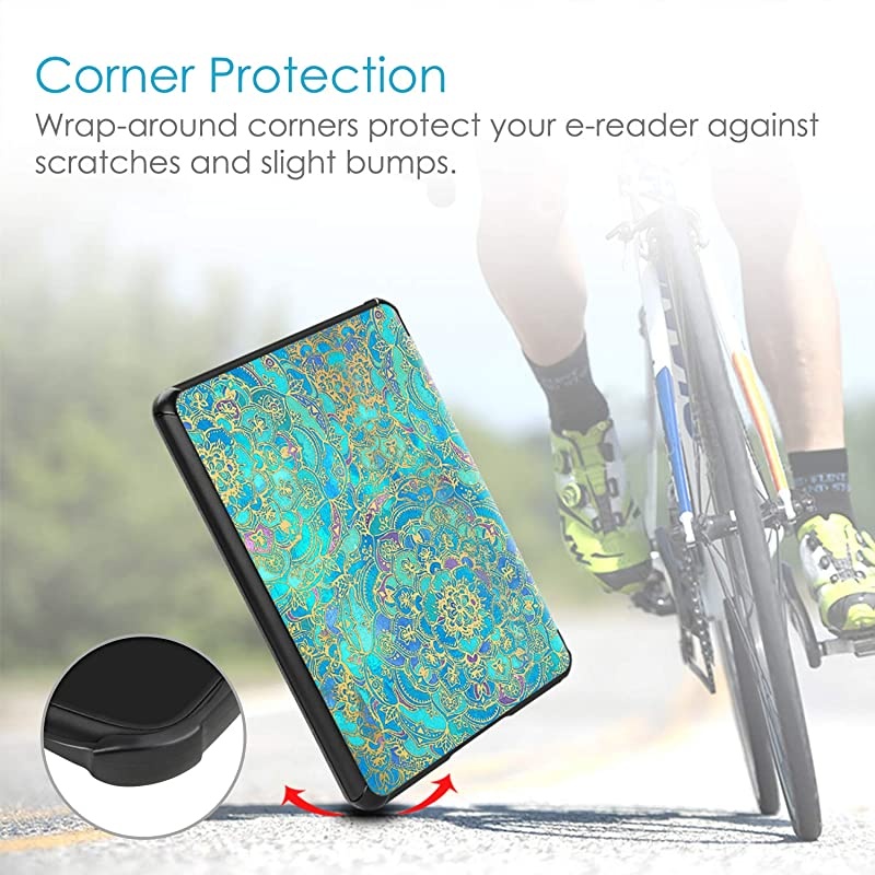 Slimshell Case for All-New Kindle (10th Generation, 2019 Release) - Lightweight Premium PU Leather Cover with Auto Sleep/Wake (NOT Fit Kindle Paperwhite or Kindle 8th Gen), Shades of Blue