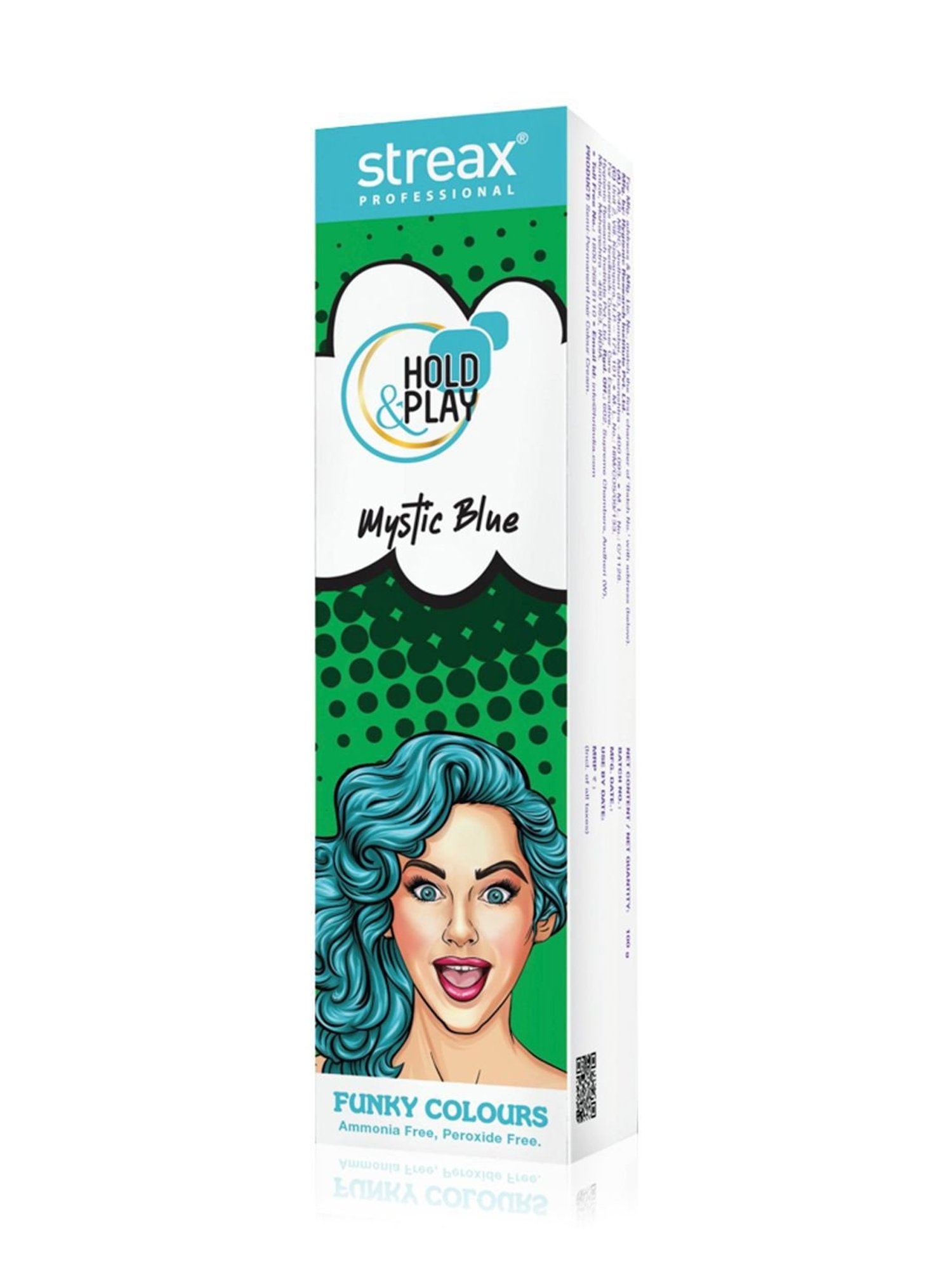 Streax Professional Hold & Play Funky Colours Mystic Blue - 100 gm