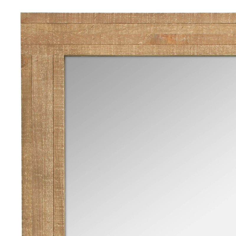 24" x 18" Rectangle Worn Wood Wall Mirror Brown - Stonebriar Collection