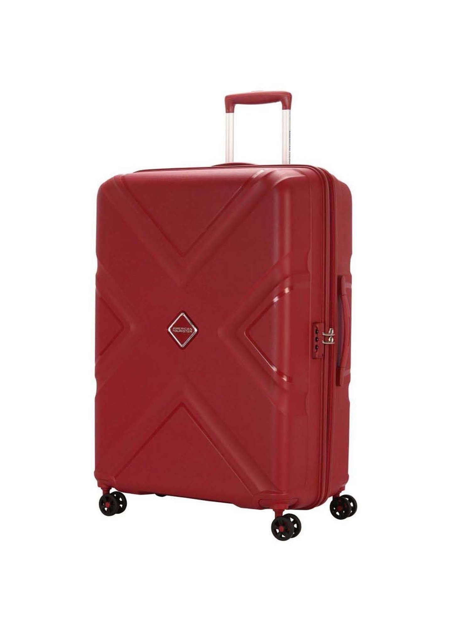American Tourister Red Textured Hard Cabin Trolley - 37 cm