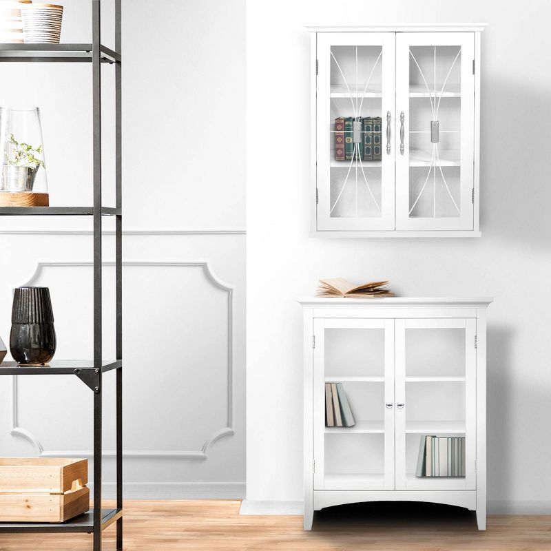 Symphony Wall Cabinet White - Elegant Home Fashions