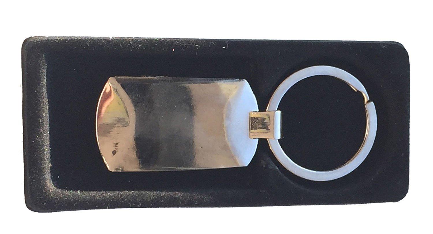 BleuReign(TM) Detailed California Flag Map Rectangle Metal Keychain