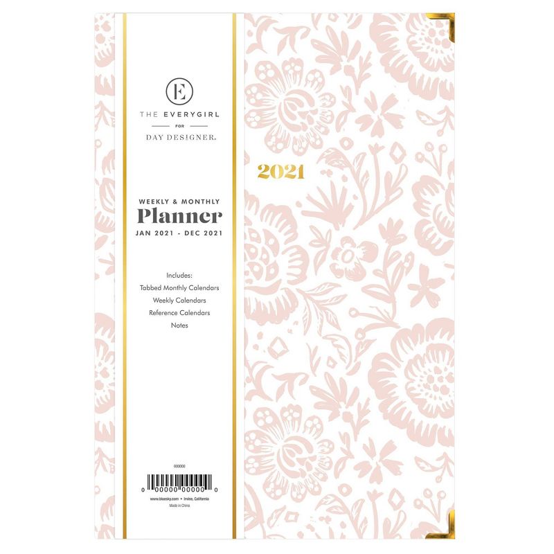 2021 The Everygirl Planner 5" x 8" Hard Cover Weekly/Monthly Bookbound Sadie - Blue Sky