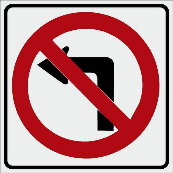 R3-2 No Turn Sign (Left)