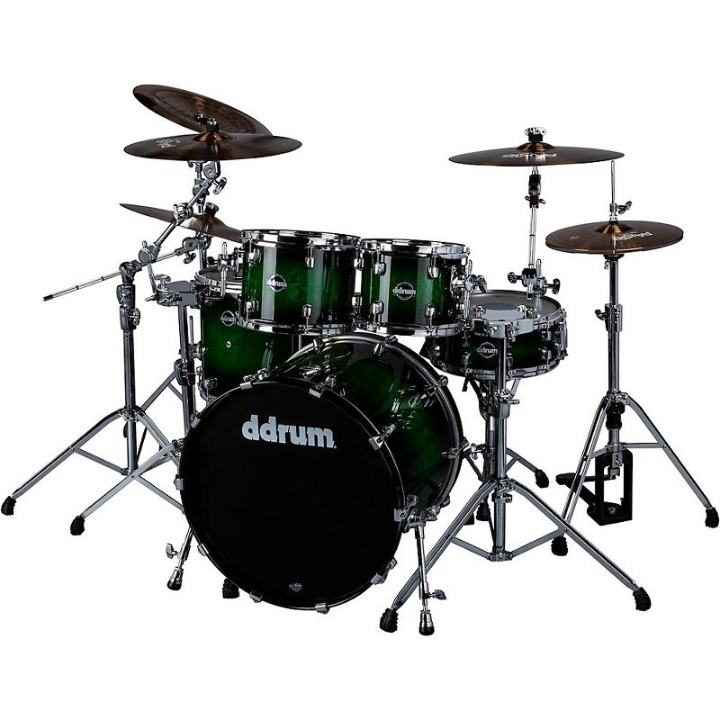 ddrum Dominion Birch 5-piece Shell Pack with Ash Veneer Green Burst