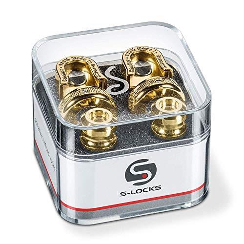 schaller s locks guitar strap locks and buttons pair gold