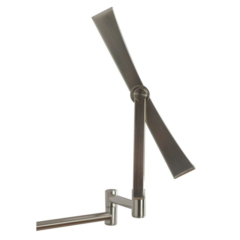 16.36" Rectangle Wall Mount Magnifying Mirror Brushed Nickel - American Imaginations