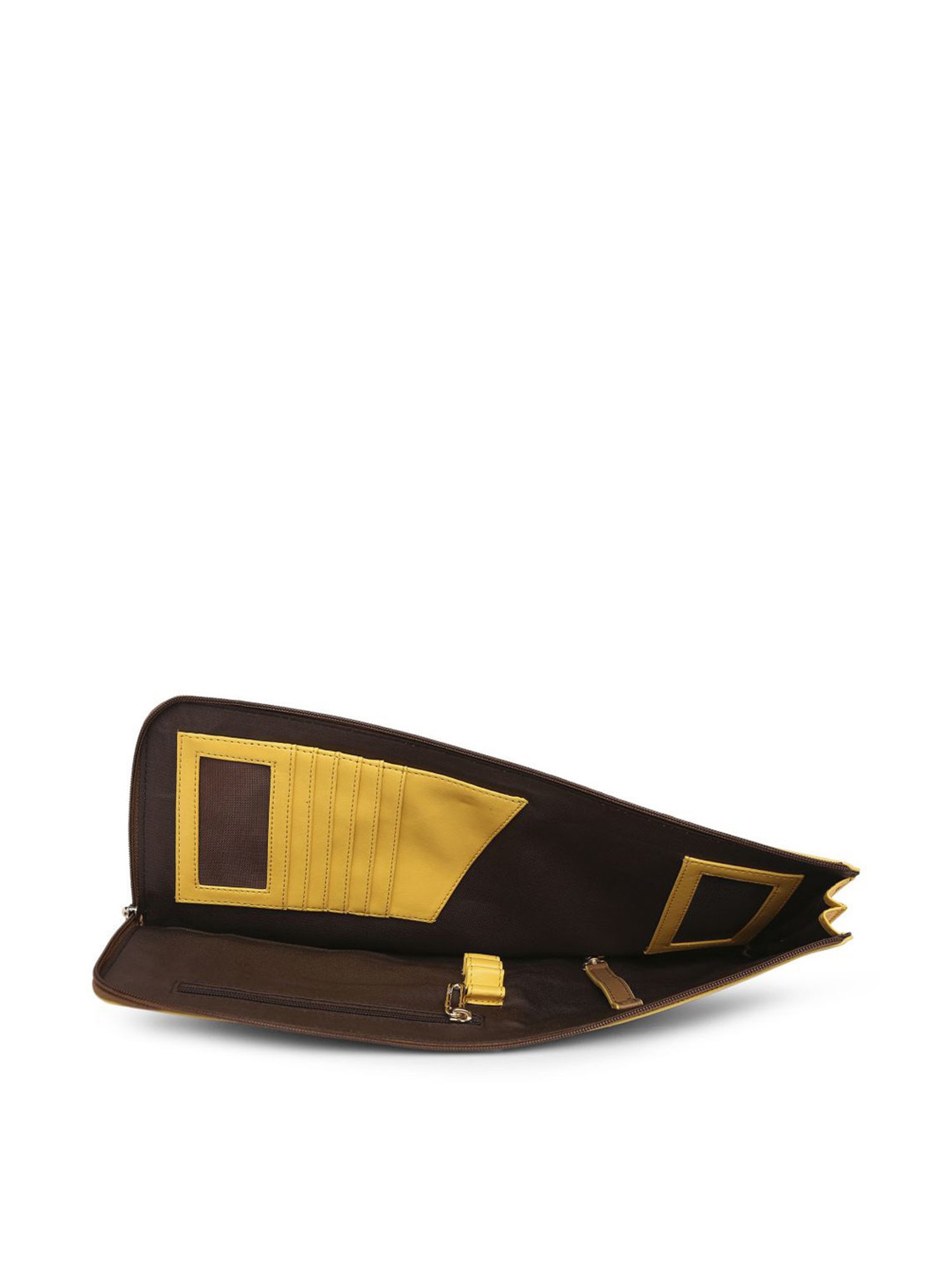 Eume Dragonfly Rubber Brown Leather Printed Laptop Sleeve