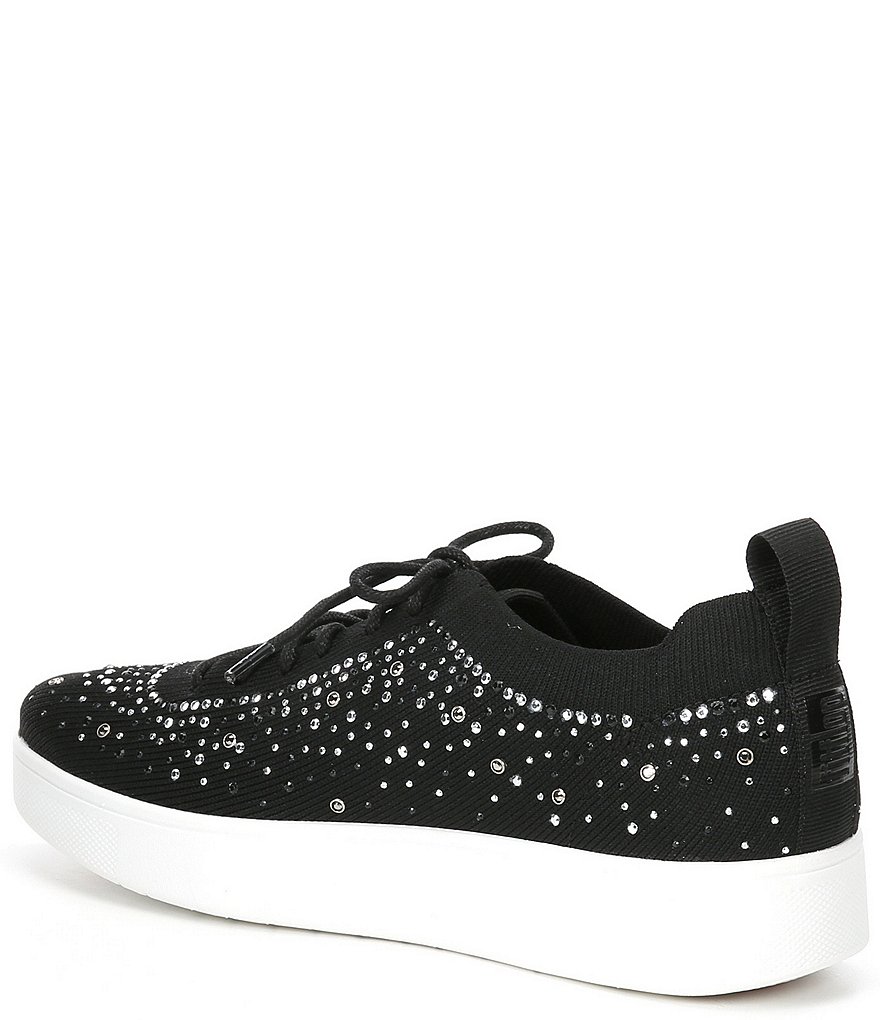 FitFlop Rally Ombre Crystal Embellished Lace-Up Sneakers
