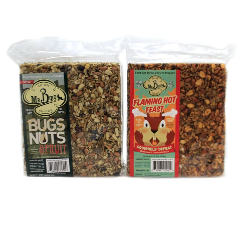 Home & Garden 7.25" Large Cake Combo Set/2. No Mess Never Melt Mr Bird  -  Bird And Wildlife Food