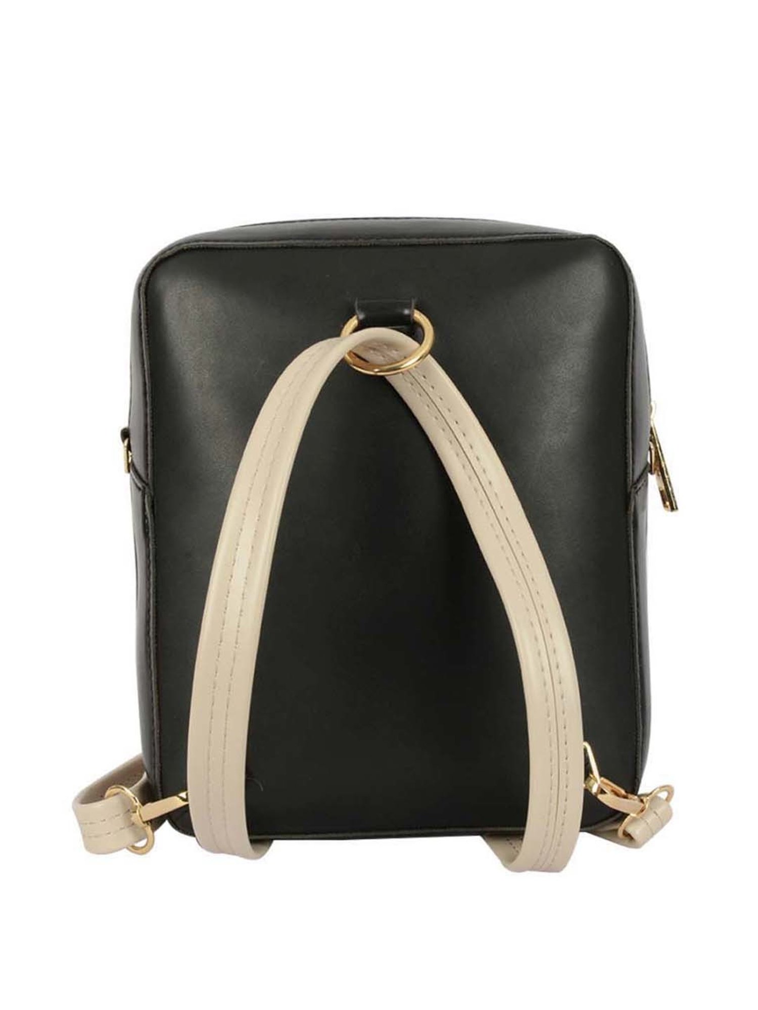 Baggit Black Solid Small Convertible Backpack