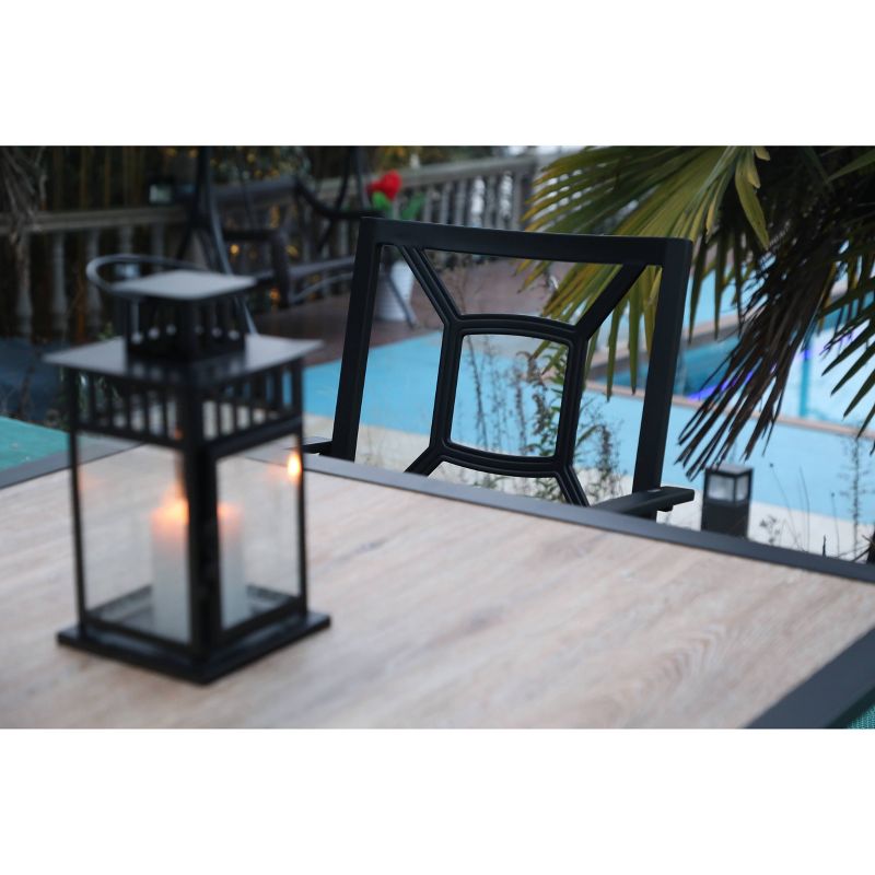 Circi 5pc Outdoor Dining Set - Black and Charcoal - CosmoLiving by Cosmoplitan