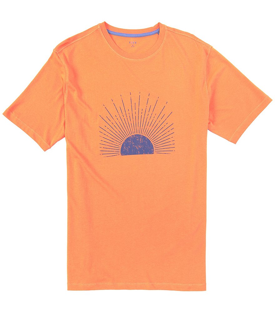 Rowm Big & Tall Short-Sleeve Sun Horizon Screen Printed Crew Tee