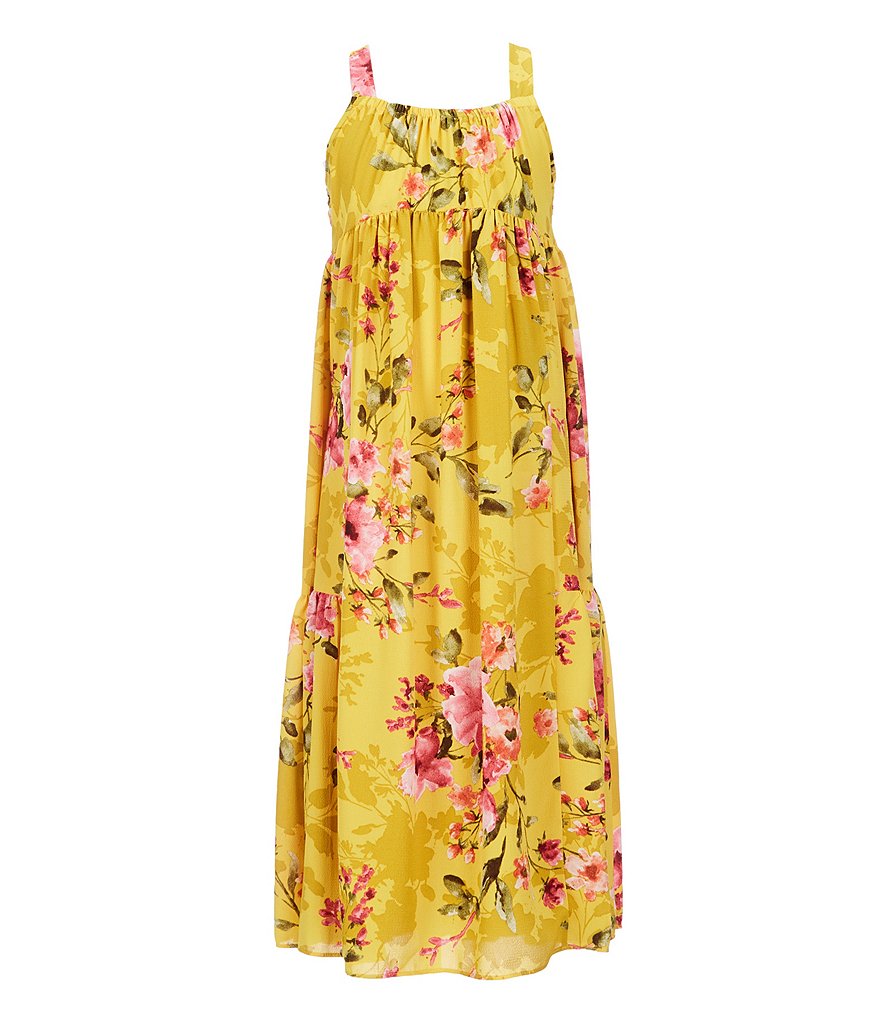 Bonnie Jean Big Girls 7-16 Tie-Dye Chiffon Tiered Maxi Dress