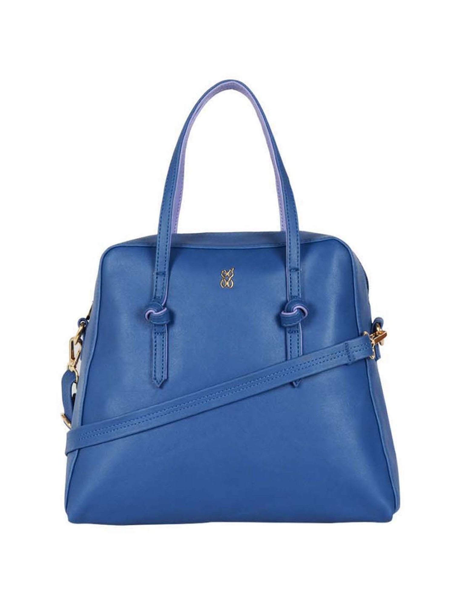Baggit Blue Solid Medium Handbag