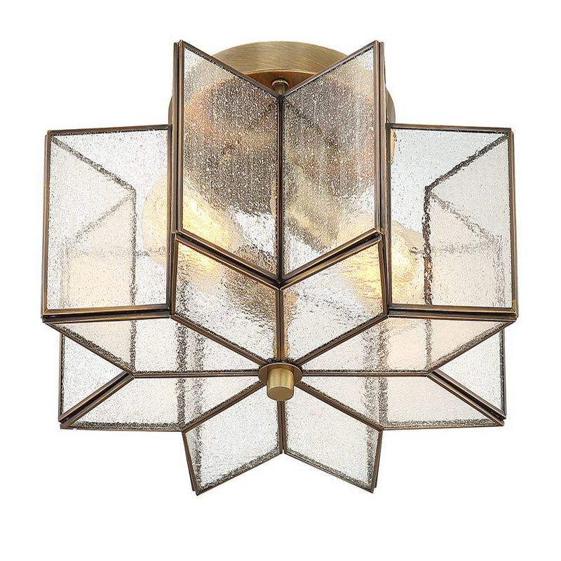 Ceiling Lights Semi-Flush Mount Natural Brass - Aurora Lighting