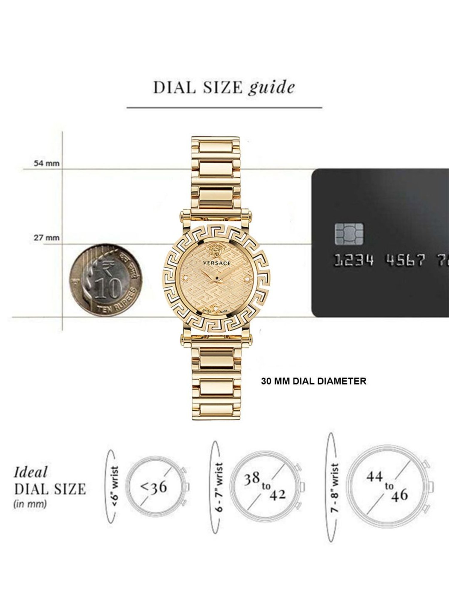 Versace VE2Q00422 Greca Glam Watch for Women