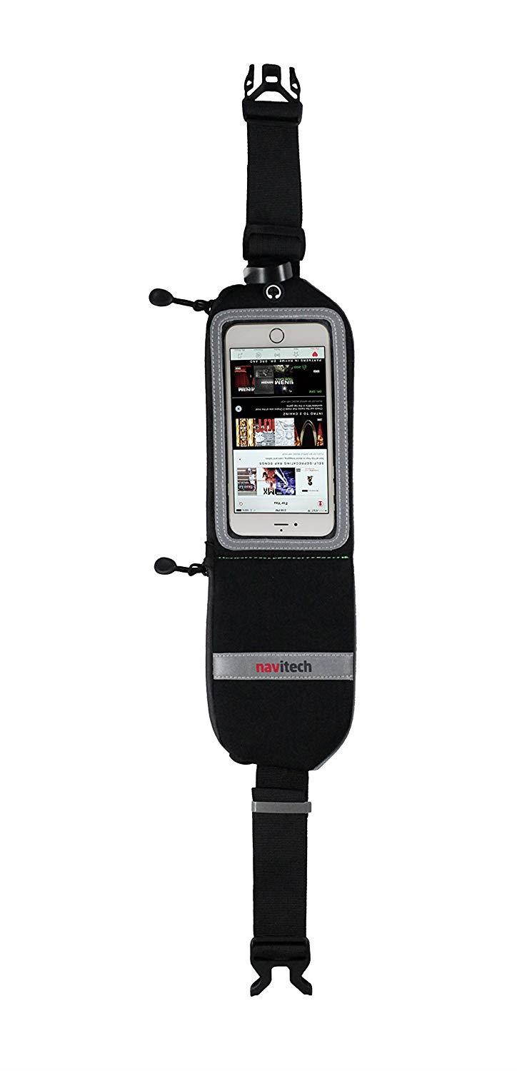 Navitech Black Smartphone Running/Jogging Water Resistant Sports Belt/Waistband Compatible with The OnePlus 5T