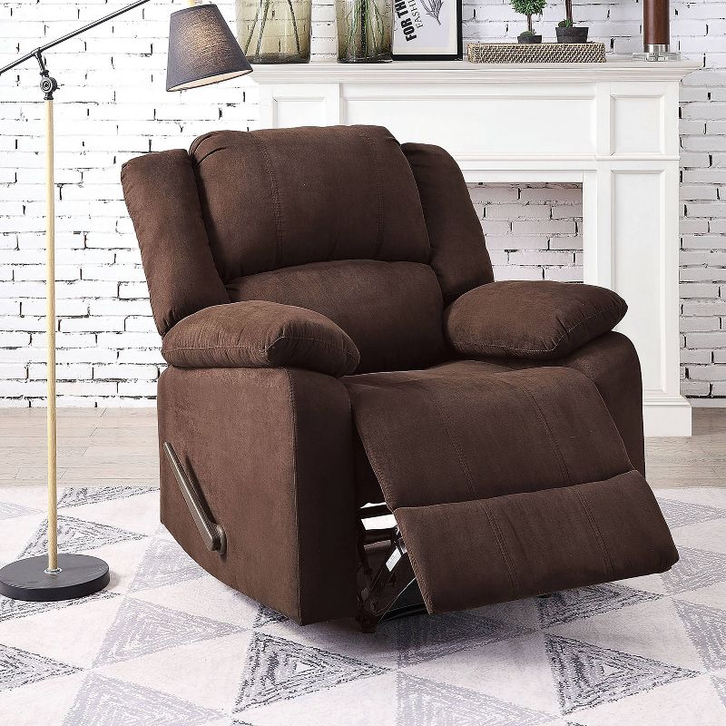 Calfor Microfiber Recliner Brown - HOMES: Inside + Out