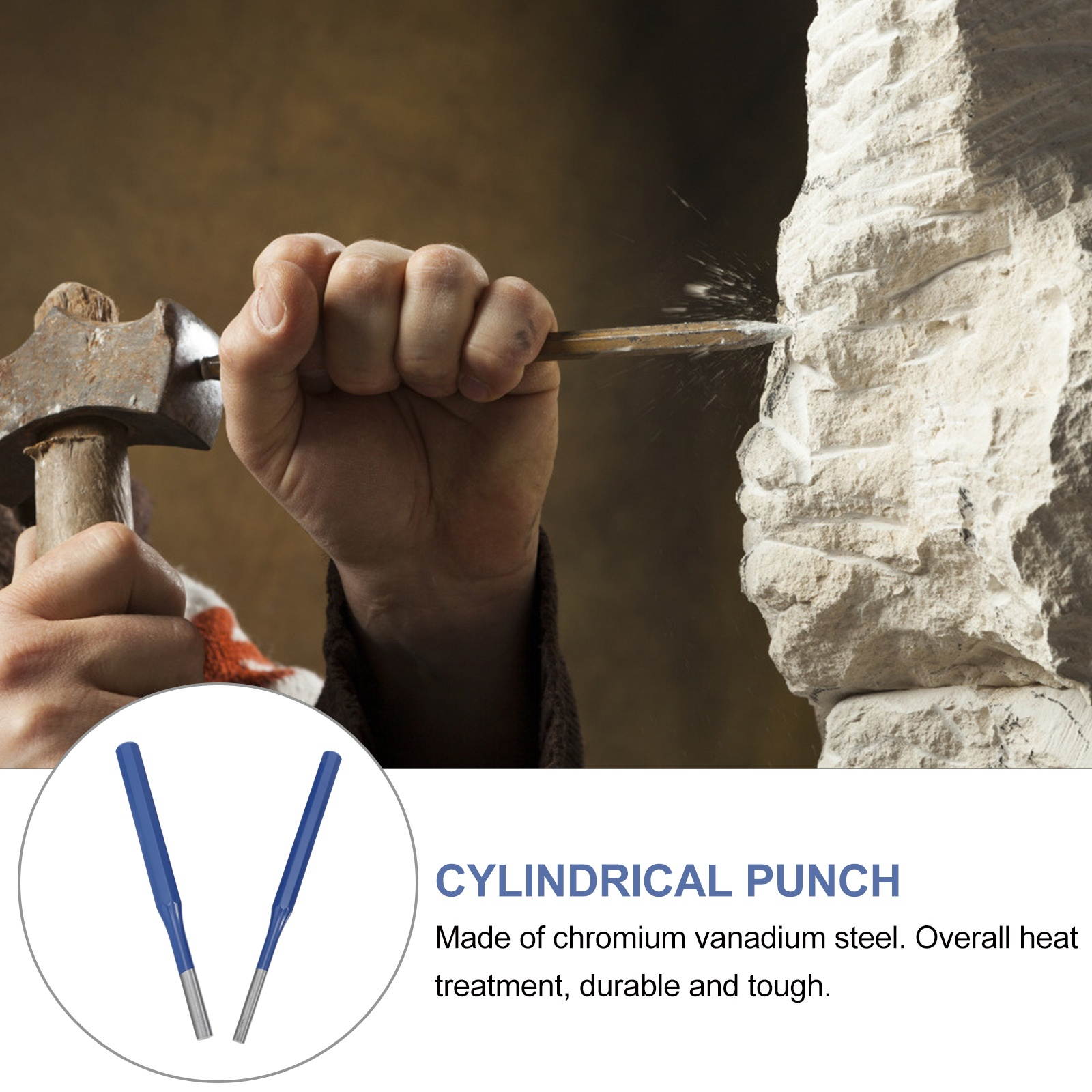 2pcs Pin Punch Prime Durable High Quality Sturdy Premium Drilling Tool Woodworking Kit for Woodworking