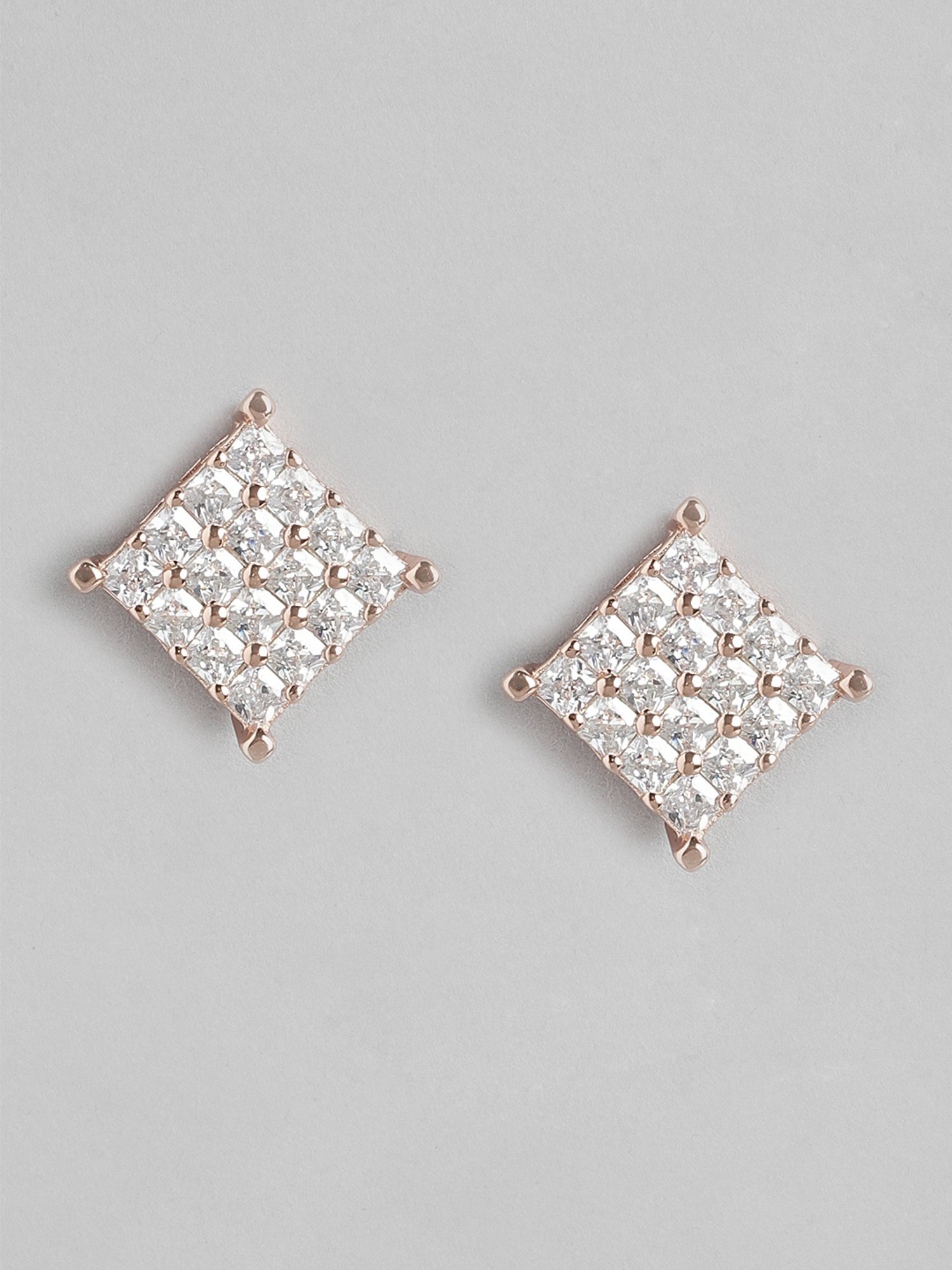 Zavya 92.5 Sterling Silver Eternal Shimmer Stud Earrings for Women