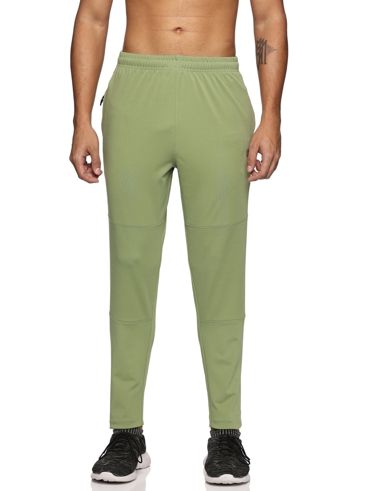 DOMIN8 Green Slim Fit Trackpants