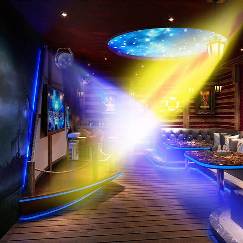 RGB LED Stage Light Lamp For Party With bluetooth Speaker Auto Voice Control US Plug