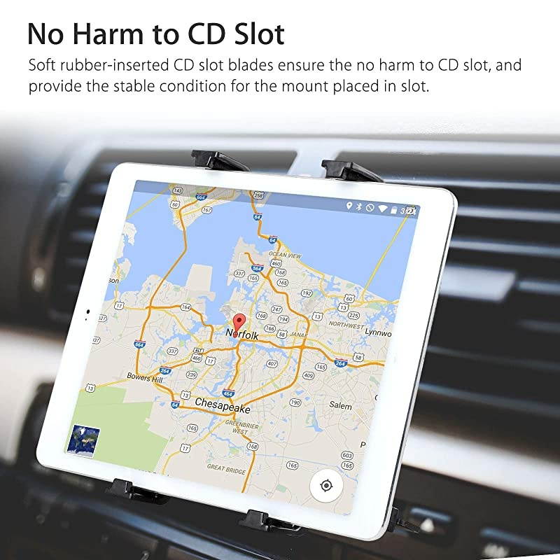 Universal CD Slot Tablet Car Mount CD Player Tablet Holder for Car Compatible with iPad ProAirMiniSamsung Galaxy TabMicrosoft Surface ProiPhone 11 Pro Max All 7105 inch Tablets