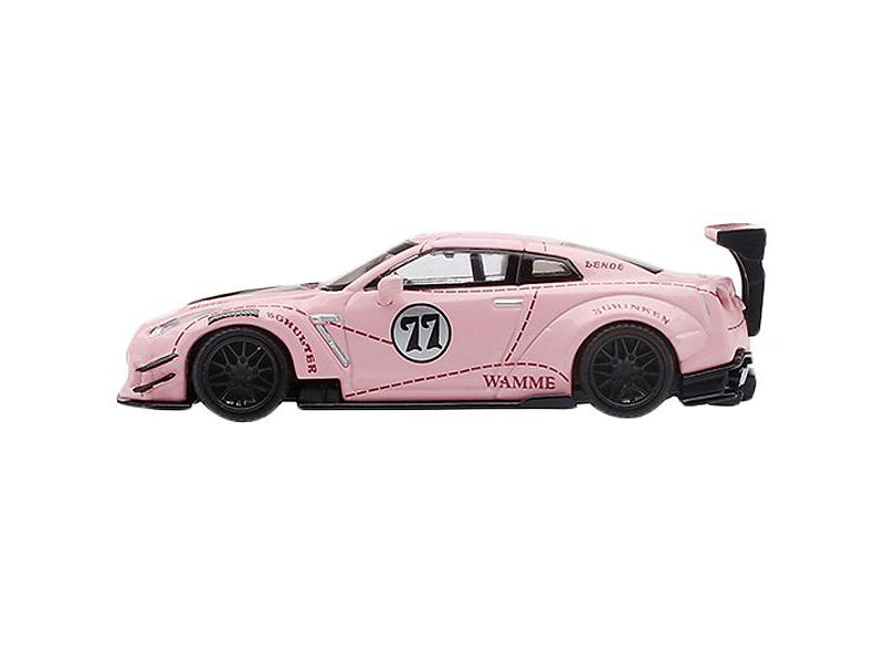 Nissan GT-R (R35) #77 Pink Pig Type 2 LB Works "LibertyWalk" Ltd Ed 3600 pcs 1/64 Diecast Car by True Scale Miniatures