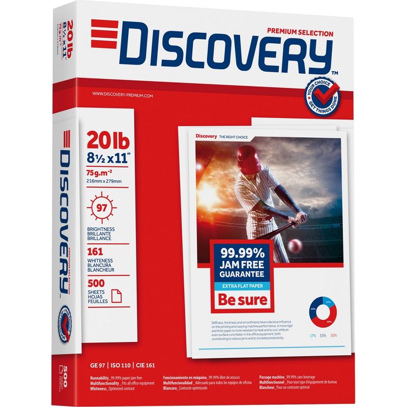 Discovery Multipurpose Paper 8-1/2x11" 3HP 20lb 97GE/110 ISO 5RM/CT WE 00101