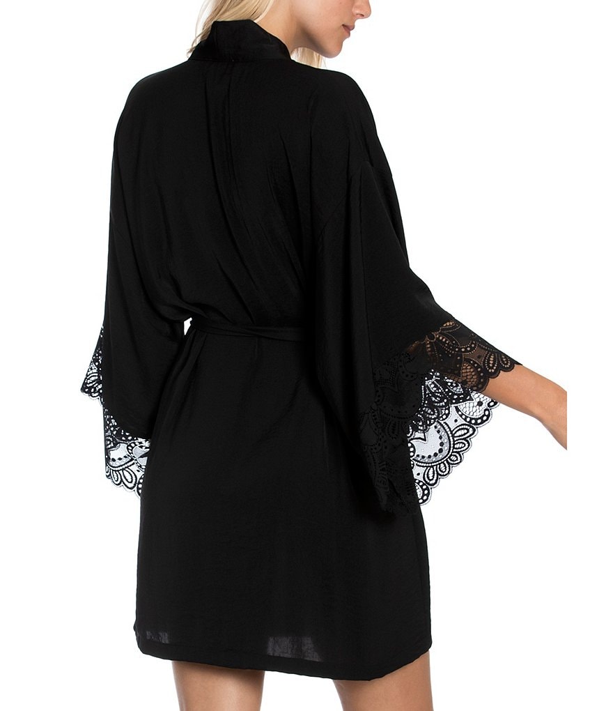 Little Giraffe Luxe Satin Snow Leopard Wrap Robe