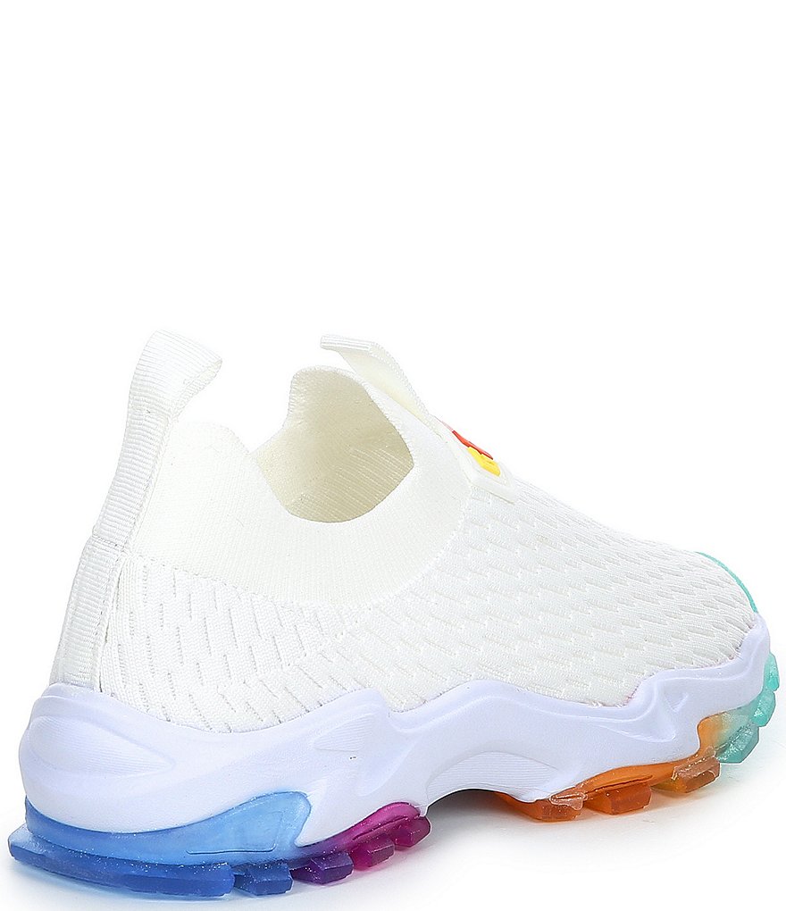 Kurt Geiger London Girl's Mini Lettie Knit Slip-On Rainbow Sole Sneakers (Youth)