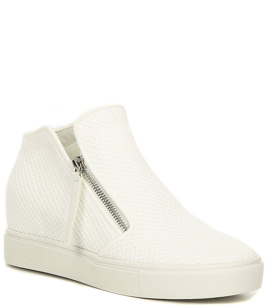 Donald Pliner Pelham Neoprene Mixed Leather Slip-On Wedge Sneakers