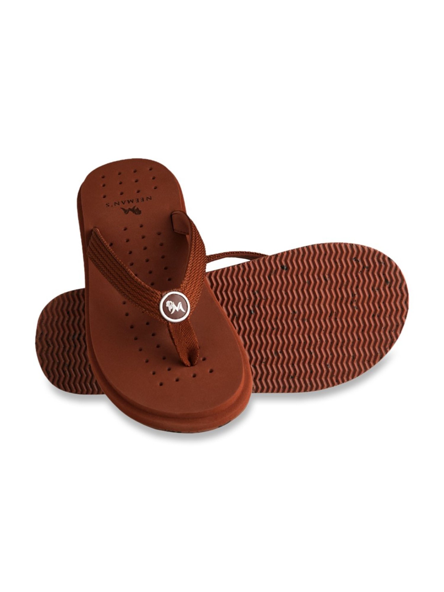 Neemans Women's Eco Flips Brown Flip Flops