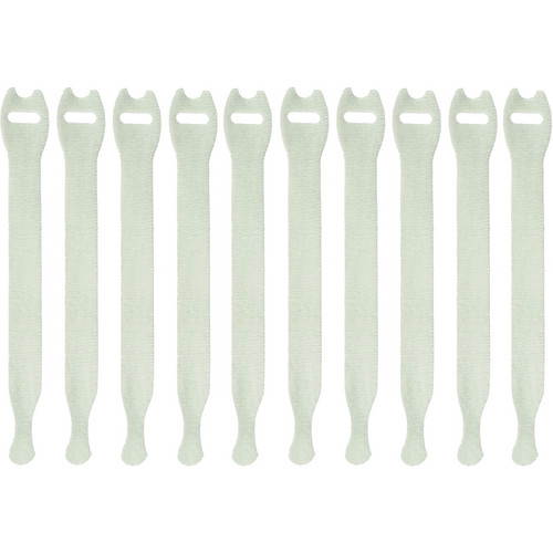 Pearstone 0.5 x 8" Touch Fastener Straps (Gray, 10-Pack)