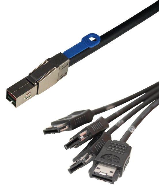 2m SFF-8644 HD MiniSAS (host)  to 4 x eSATA cable (device)