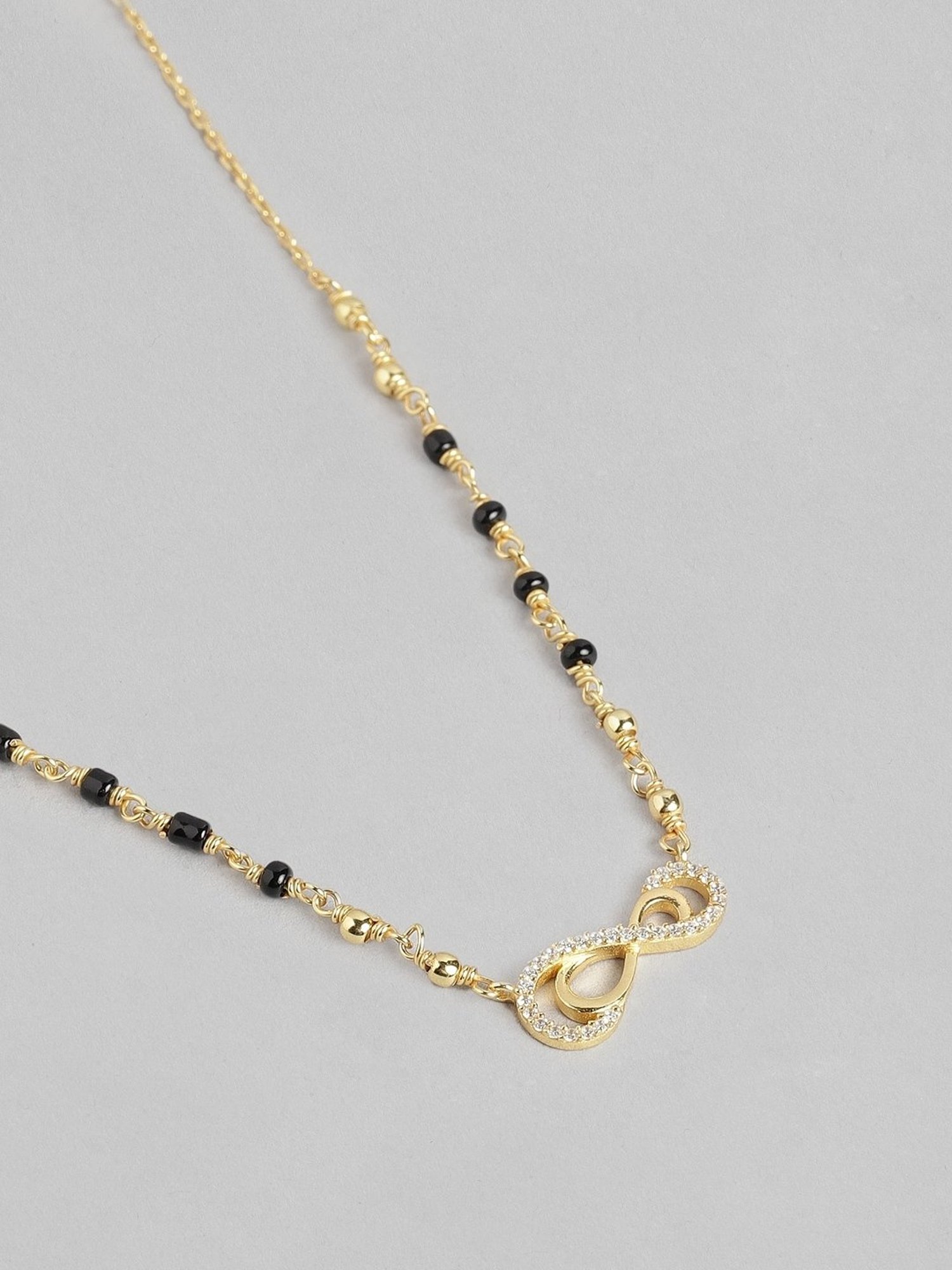 March by FableStreet 92.5 Sterling Silver Floral Mangalsutra for Women