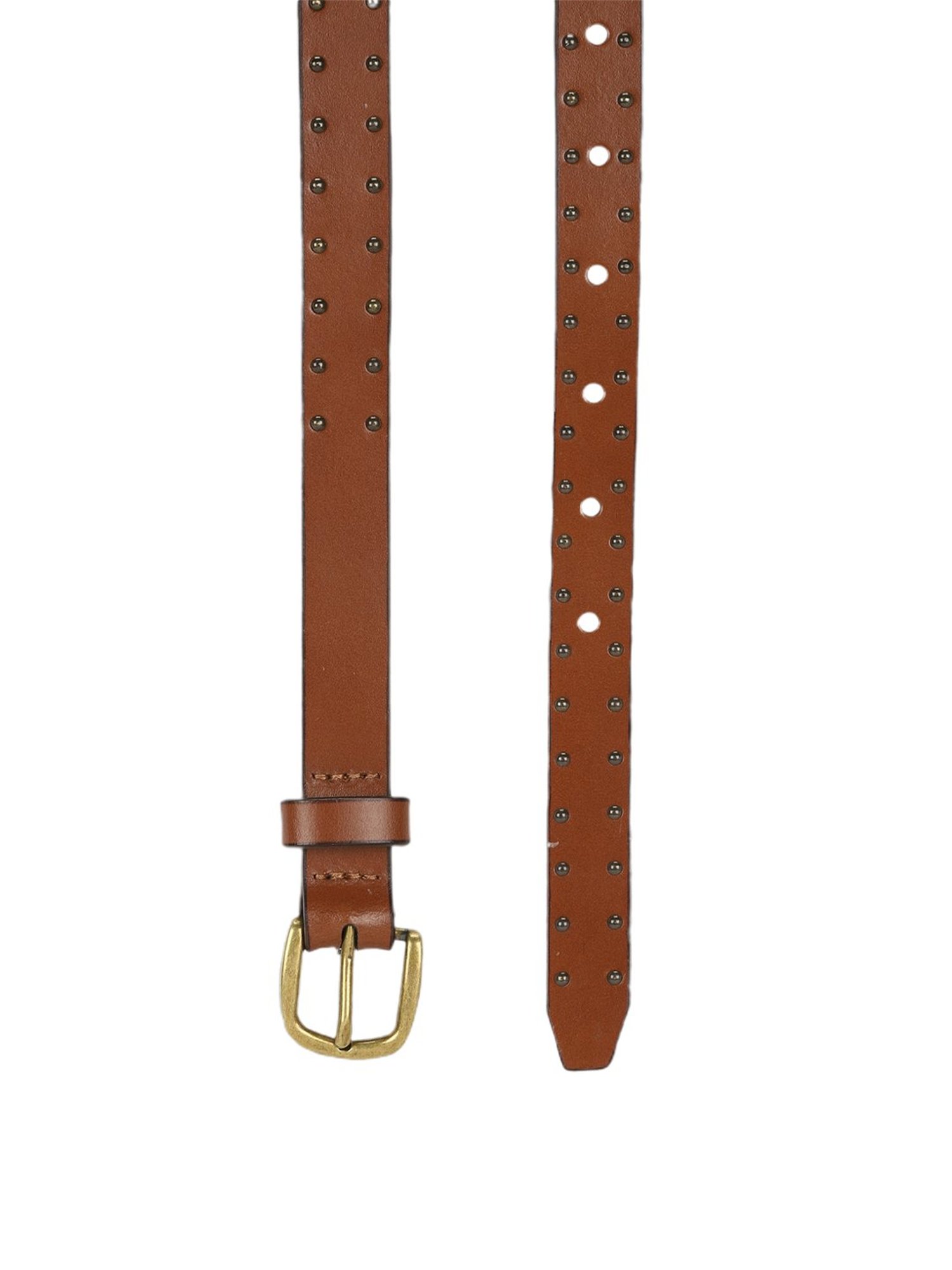 American Eagle Brown Leather Rivets Waist Belt For Men