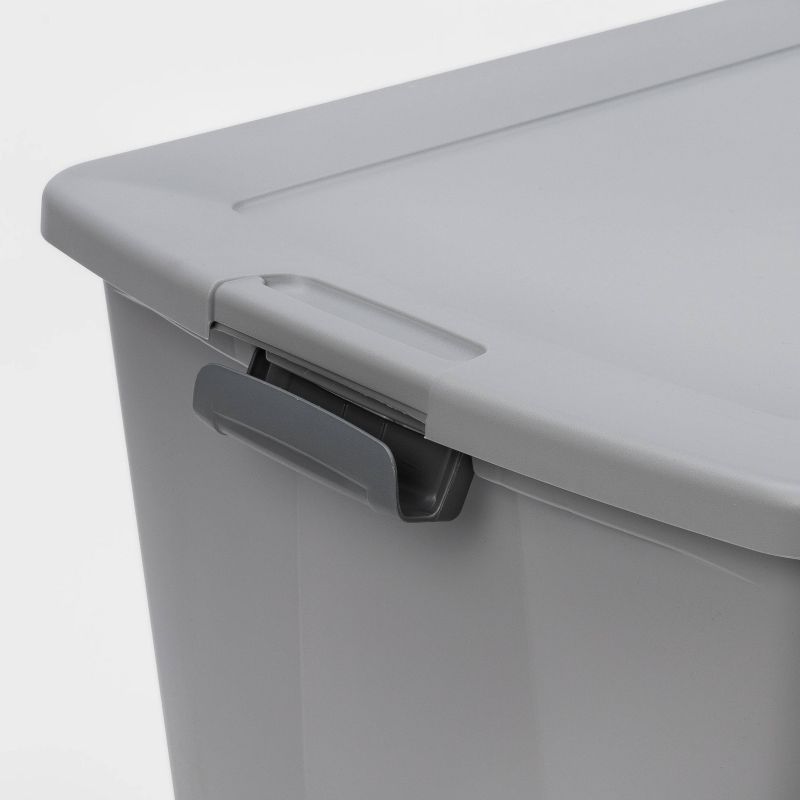 45gal Latching Wheeled Tote Gray - Room Essentials™
