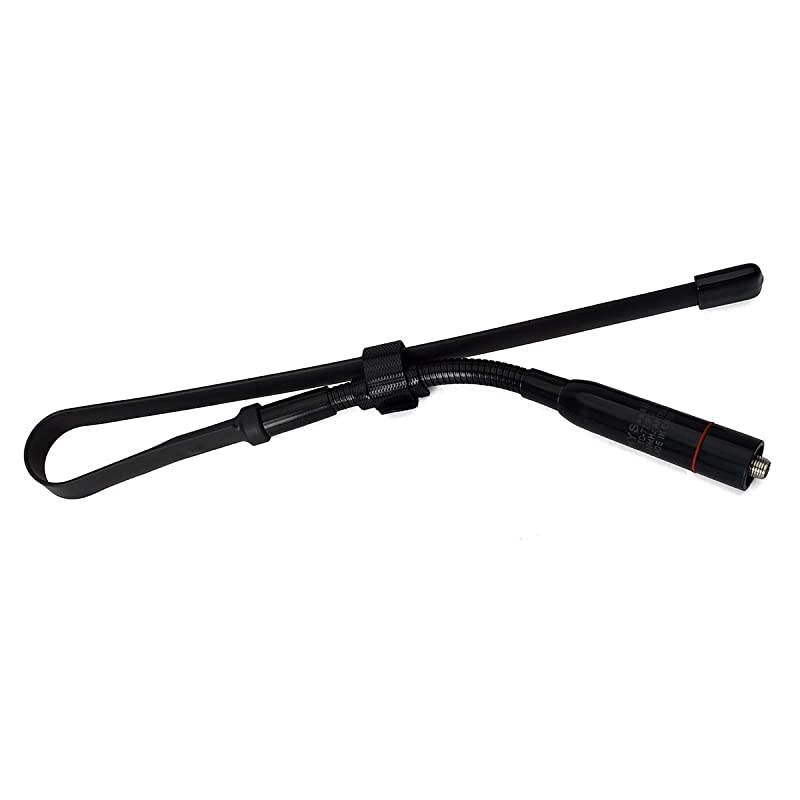 Foldable Tactical Handheld Portable Antenna 187Inch with SMAFemale Dual Band VHFUHF with Gooseneck for UV5R UV82 BFF8HP UV5R V2+ Plus BFF9 V2+ Two Way Radios2 Pack