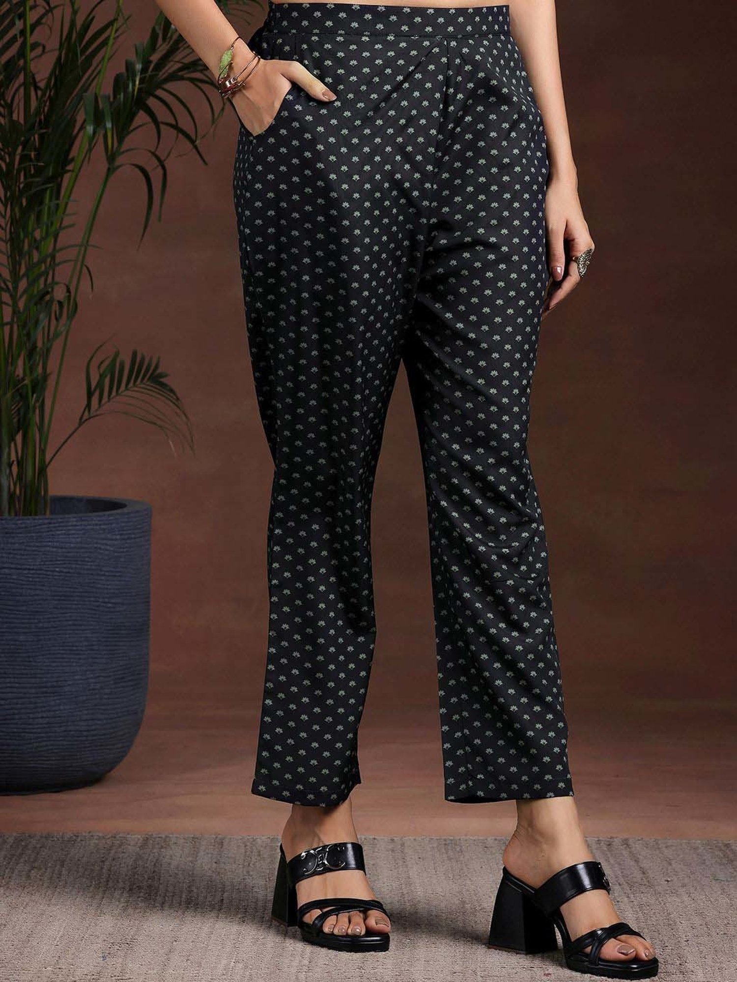 Libas Black Printed Kurta Pant Set With Dupatta