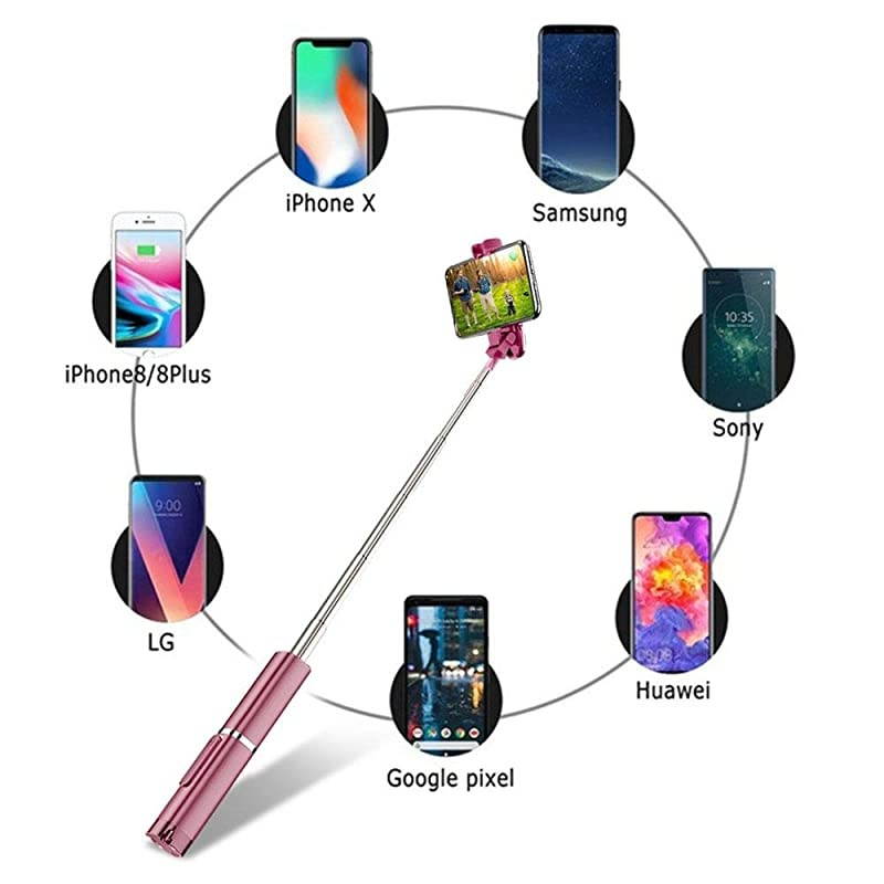 Stick Bluetooth Extendable Stick Tripod with Detachable Wireless Remote and Tripod Stand Stick for iPhone Xs MAXXRXSXiPhone 88 PlusiPhone 6iPhone 7Galaxy S9S9 Plus