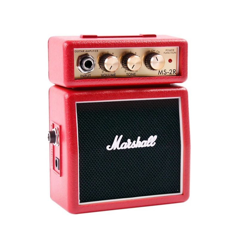 Marshall MS2 Mini Guitar Amplifier Half Stack Red