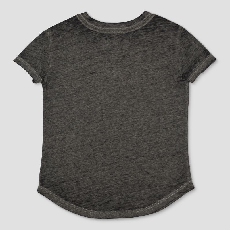 Toddler Girls' AC/DC Burnout Short Sleeve Graphic T-Shirt - Black 3T