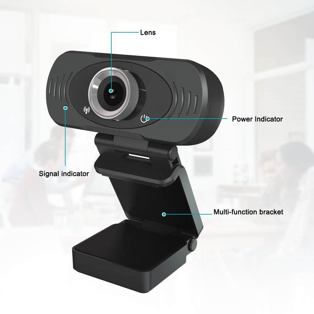 Webcam, 1080P USB Web Camera PC Camera with Internal Microphone Web Cam for Online Teaching/Business Meeting,Plug and Play Face Camera with Manual Focus for PC, Desktop or Laptop