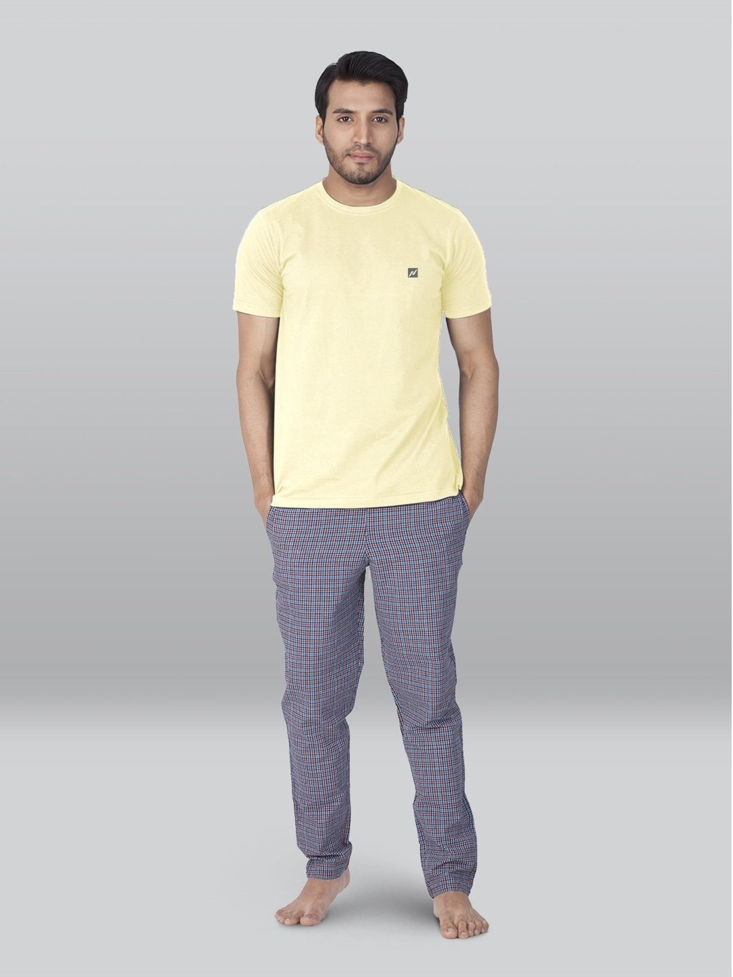Lux Nitro Turquoise & Yellow Regular Fit T-Shirt Pack of - 2