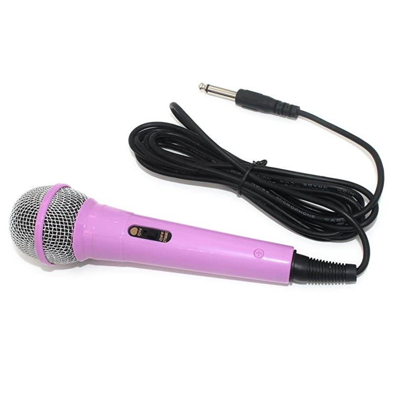 Professional Classic-style Pink Color microphone for kids karaoke Dynamic Microphone for Kids Sing Machine-Works with the Costco frozen machine