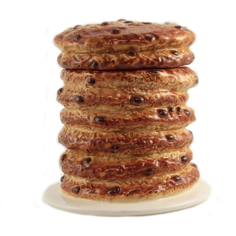 Tabletop 8.0" Hot Cakes Cookie Jar Pancakes Breakfast Pacific Trading  -  Food Storage Containers